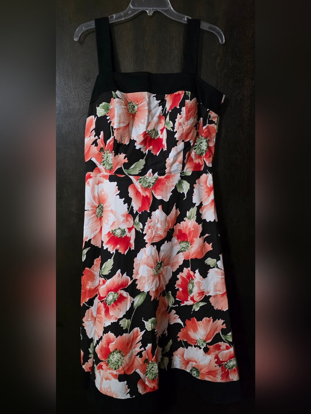 R&K Originals Vintage Floral Fit-to-Flare Midi Sun/Party Dress Cotton Size 12